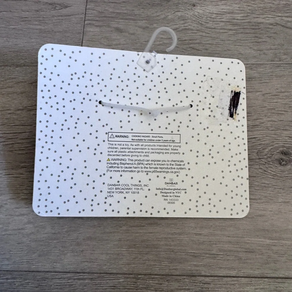 Bow Fancy‎ Danbar Black White Tweed Hair Clip with Faux Pearl Bow Accent NIP